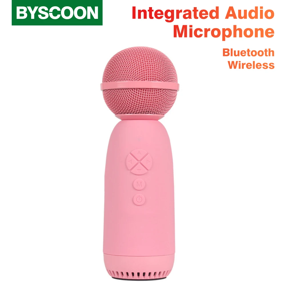 

Беспроводной Bluetooth-микрофон Byscoon, портативный конденсаторный 3d-микрофон для ноутбука, TF Type C, караоке
