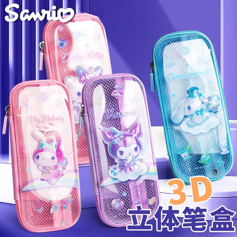 

Sanrio Cinnamoroll Stationery Box Kawaii Kuromi Cute Pochacco Cartoon Children Student Storage Bag Pencil Case Toys Girls Gifts