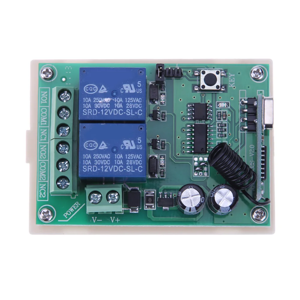 

Беспроводной пульт дистанционного управления с 2 реле + пульт дистанционного управления с двумя клавишами 2 шт.