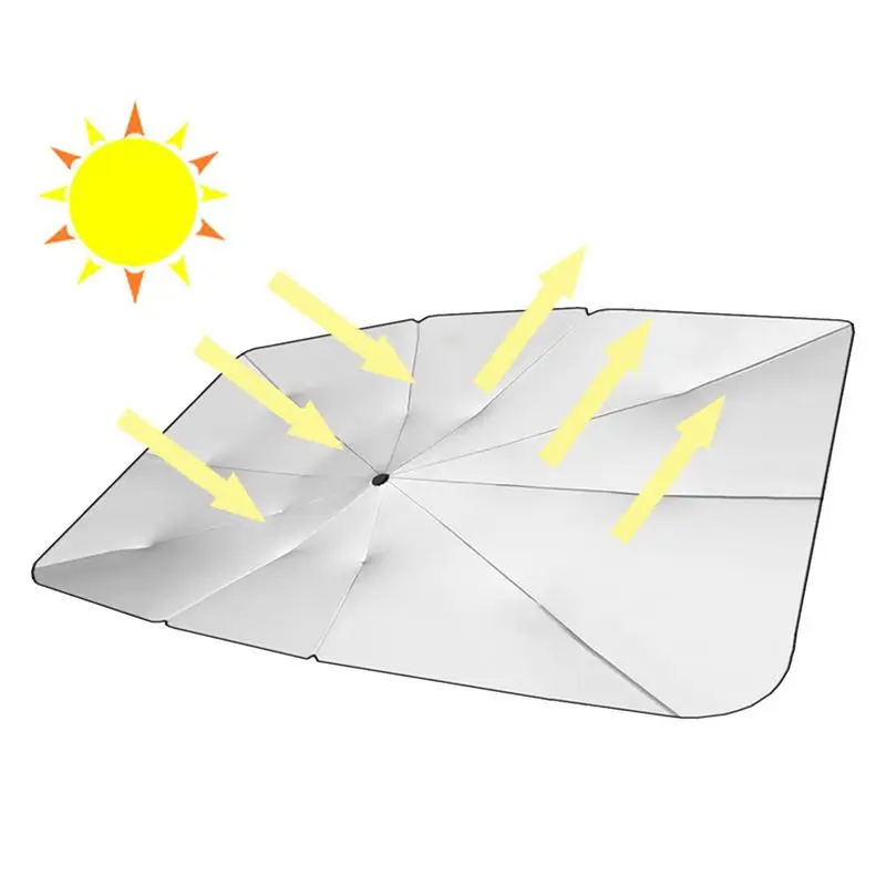 

Солнцезащитный зонт на лобовое стекло, Солнцезащитный зонт для автомобиля, солнцезащитный козырек для автомобильной изоляции и охлаждения поставляется с защитным молотком для грузовика