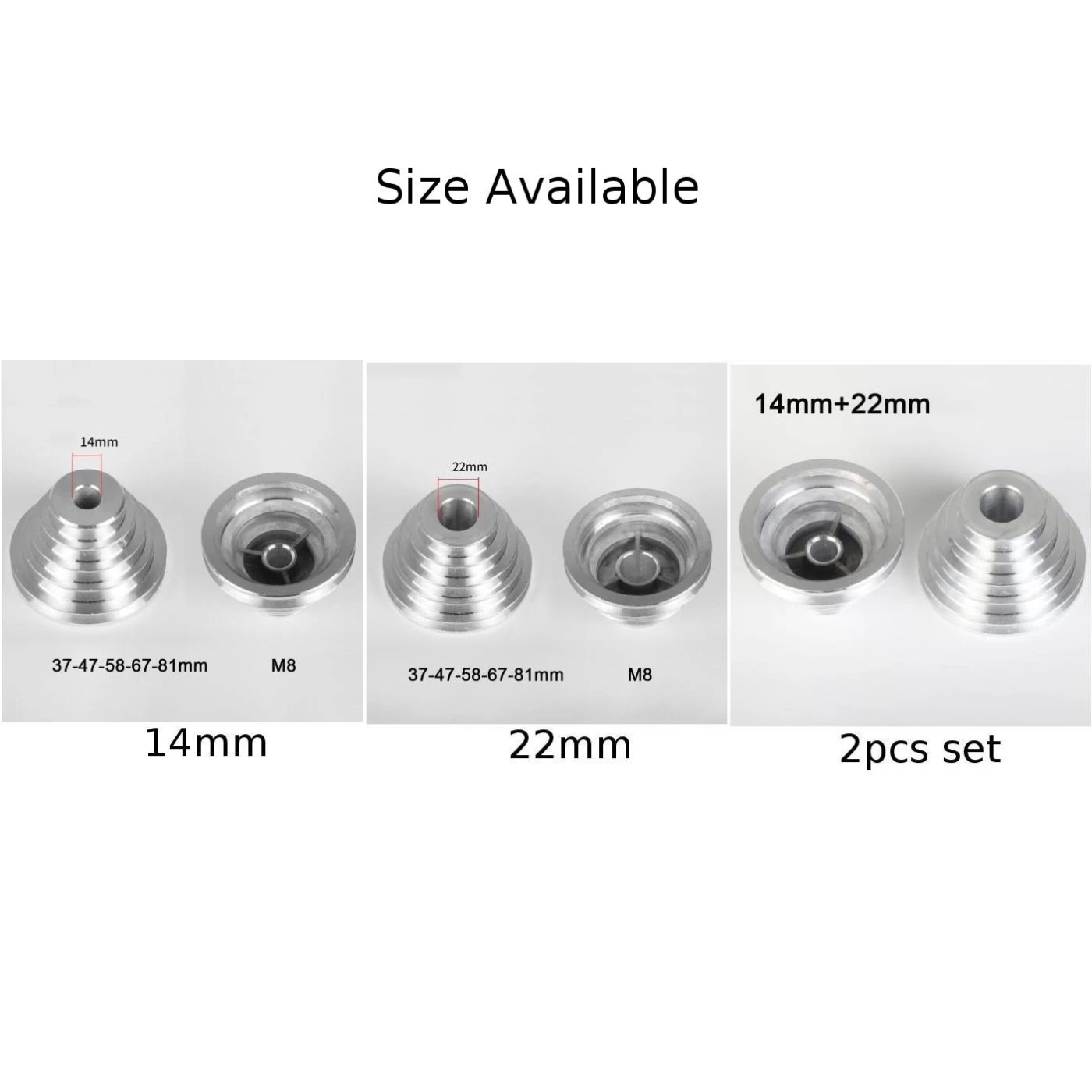 1/2 шт. 14 мм/22 мм шкив Pagoda алюминиевое трансмиссионное колесо для V-образного шкива