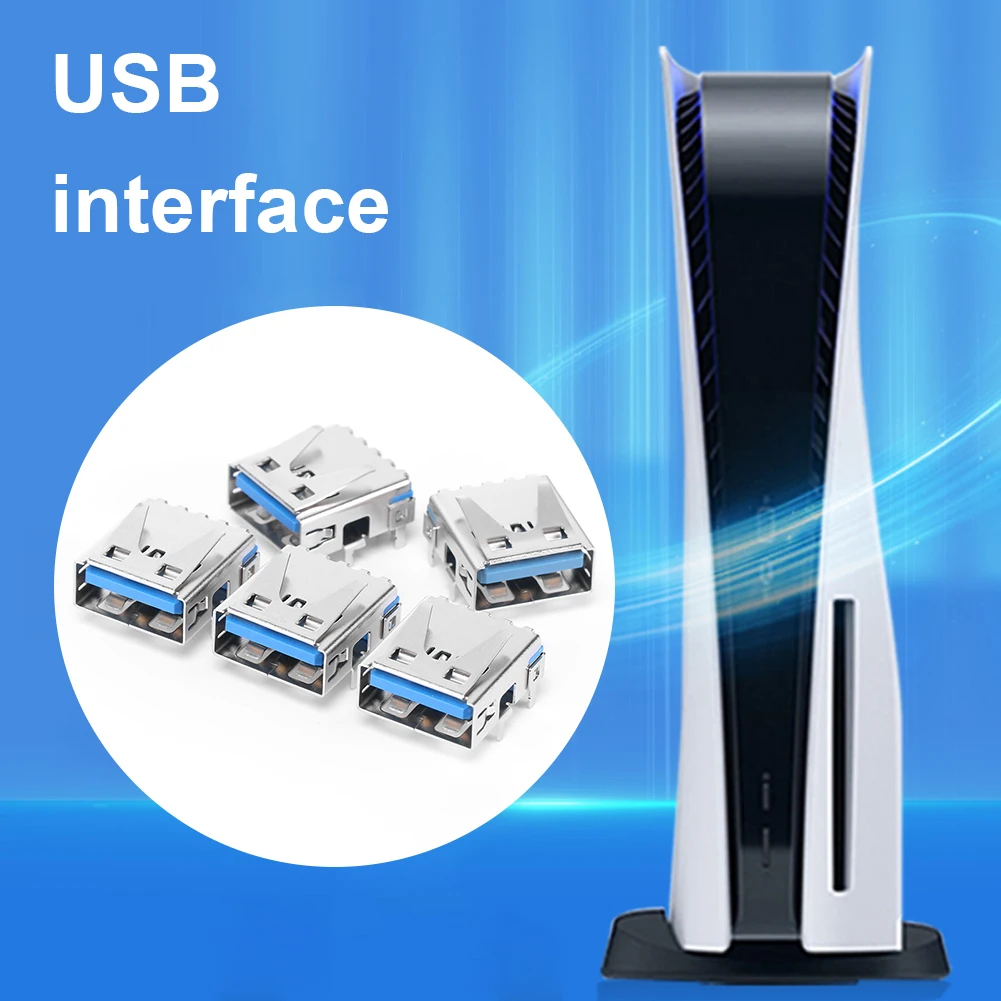 

5pcs Professional USB Port Socket Replacement Repair Parts USB Port Socket Jack Connector for PS5 Console Accessories