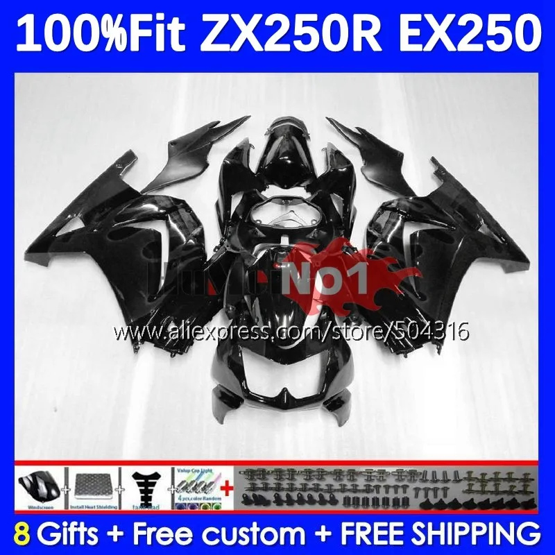 

Injection For KAWASAKI NINJA EX250 ZX250 ZX EX 250 R 250R 10MC.49 ZX250R 08 09 10 11 12 2008 2010 2011 2012 Fairing silvery blk