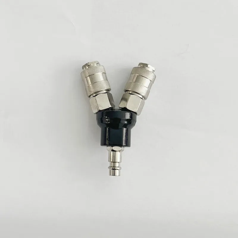 

Fitting Air Gas Distributor Air Compressor Accessories Quick Connector Two Outlet Quick Couplers 1/4'' European Style Pneumatic