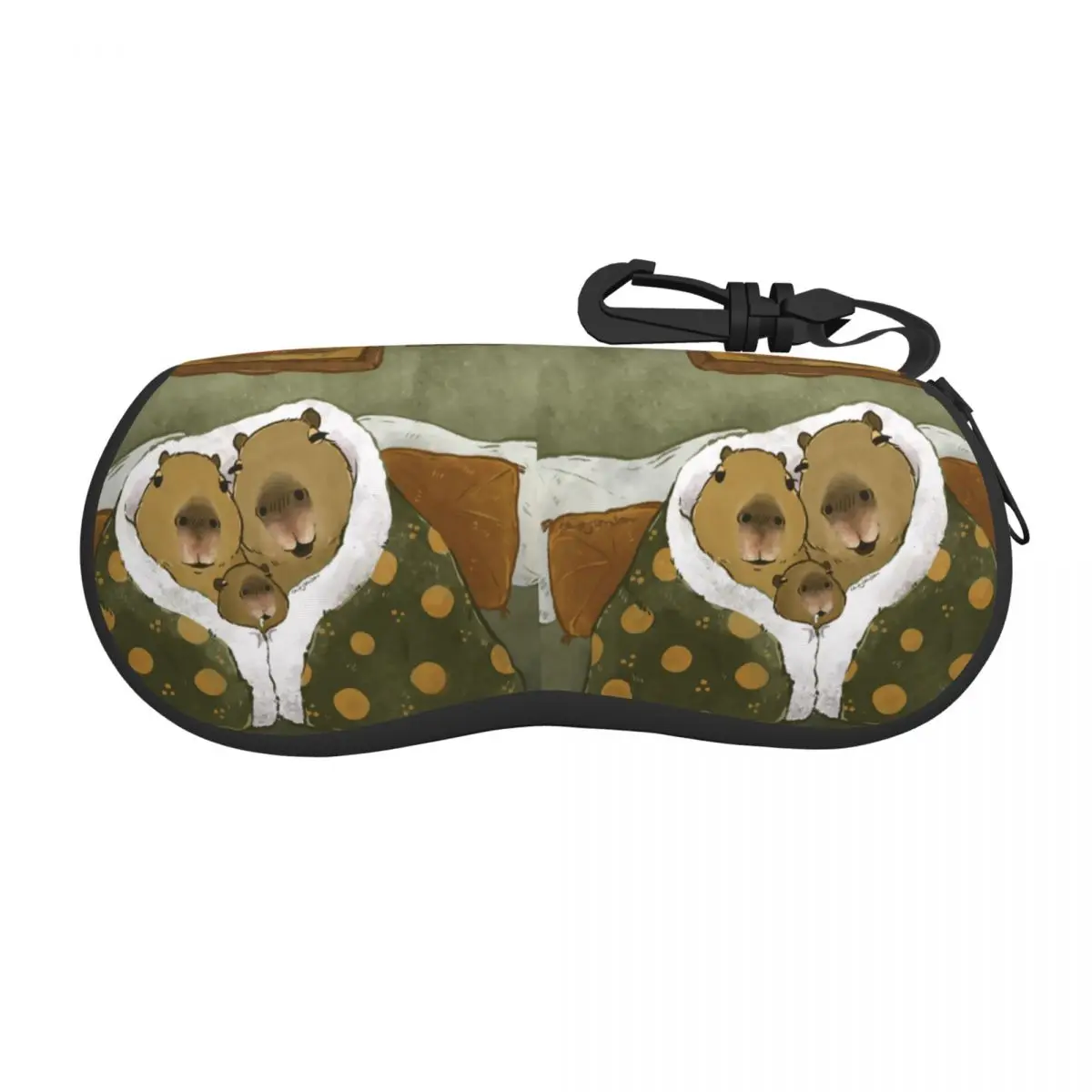

Capybara Family Sunglasses Soft Case Neoprene Zipper Animal Pet Shell Eyeglass Case Custom Protective Box For Glasses