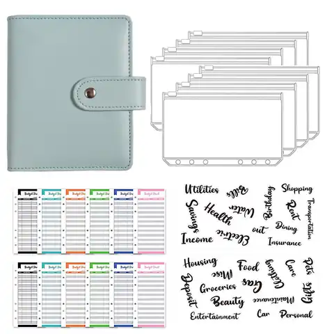 Папка-планировщик A7 с 12 конвертами для наличных, разноцветная тонкая папка для блокнотов с 8 карманами для бумаг A7