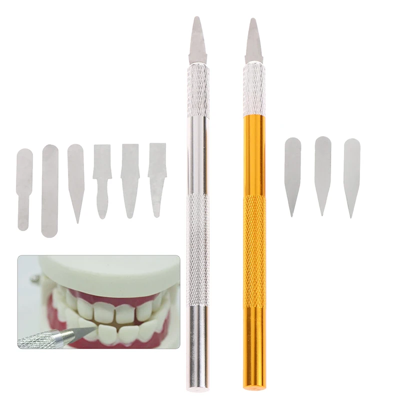 

1 набор стоматологических скальпельных лезвий и ручки для Dermaplaning Dental DIY режущий ремонтный лабораторный хирургический нож