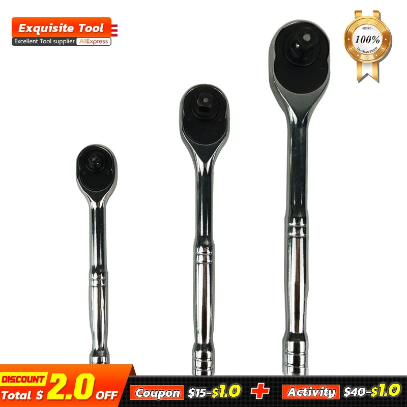 

Realmote Mirror Wrench Multi-function Quick-off Plow Head Ratchet Two-way Adjustable Spanner Chromium-vanadium Steel