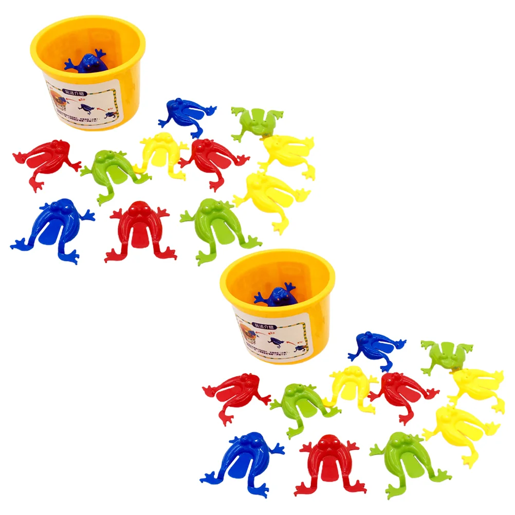 

24pcs Jumping Frogs Jumping Inflatable Toyss Spring Wind Toys for Kids ( )