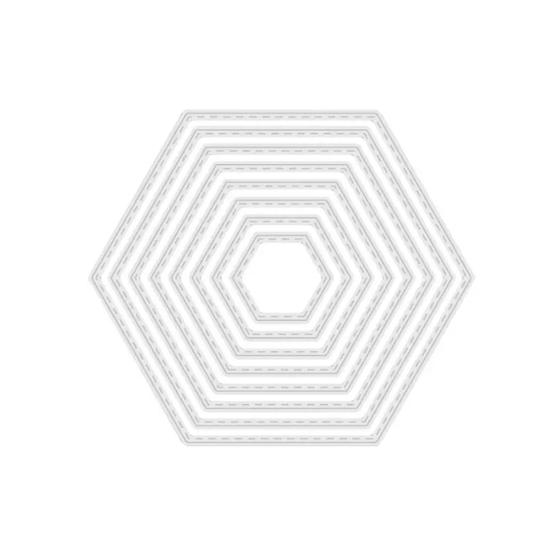 

Nested Hexagon Frame Metal Cutting Die Exquisite Scrapbooking Embossing Template