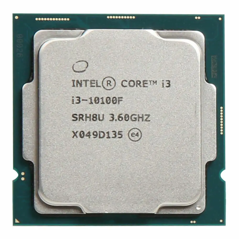 Новый процессор Intel Core i3 10100F 3 6 ГГц 4-ядерный 8-поточный ЦПУ L2 = 1M L3 6m 65 Вт LGA 1200 без