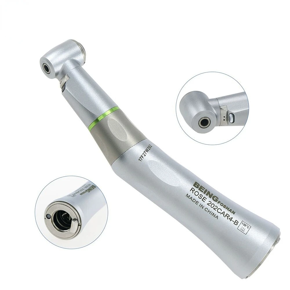 BEING Dental Low Speed Handpiece 4:1 Reduction Fiber Optic Contra Angle 202CAR4B