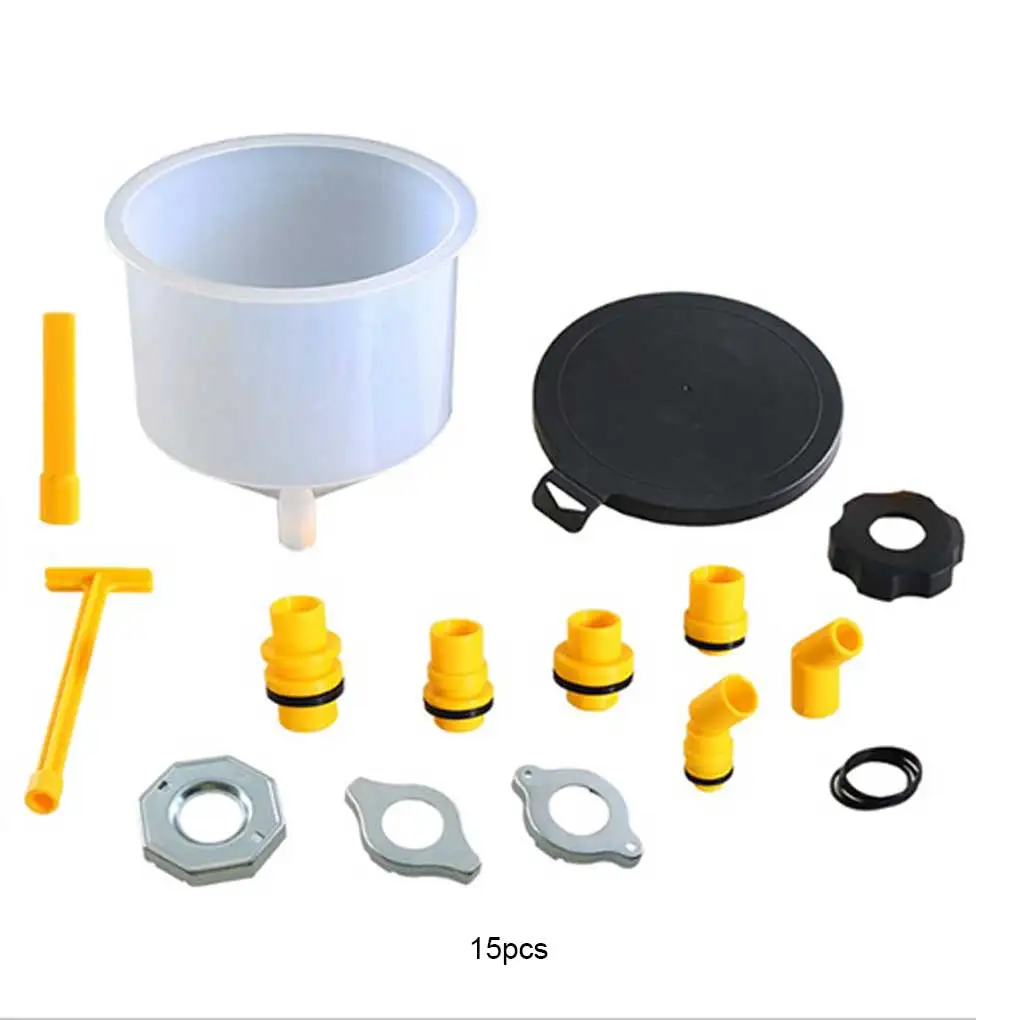 

15 Pieces Set Motor Radiator Coolant Filling Funnel Water Cooling System Pouring Refill Spill-proof Automobile Funnels
