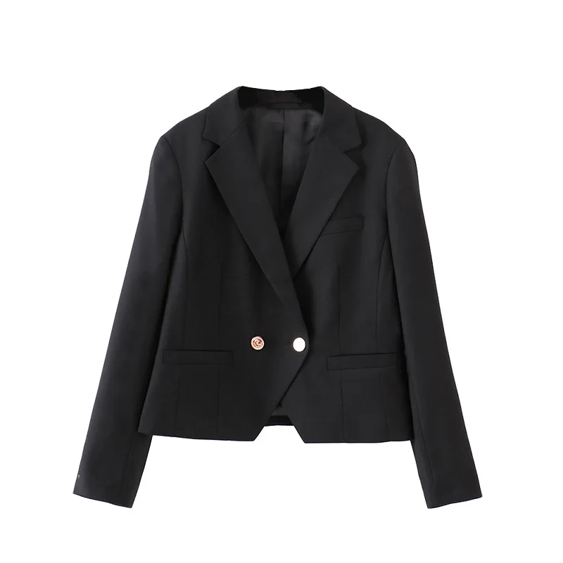 Школьный пиджак JK на одной пуговице, короткое пальто в стиле преппи для девочек, идеально подходит для выпускных фотографий и повседневной носки в школена кампусе (art.: 3920da2a37145) - 3920da2a37145