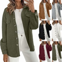 jacket coat ladies spring and autumn new solid color diamond pocket lightweight casual fashion simple