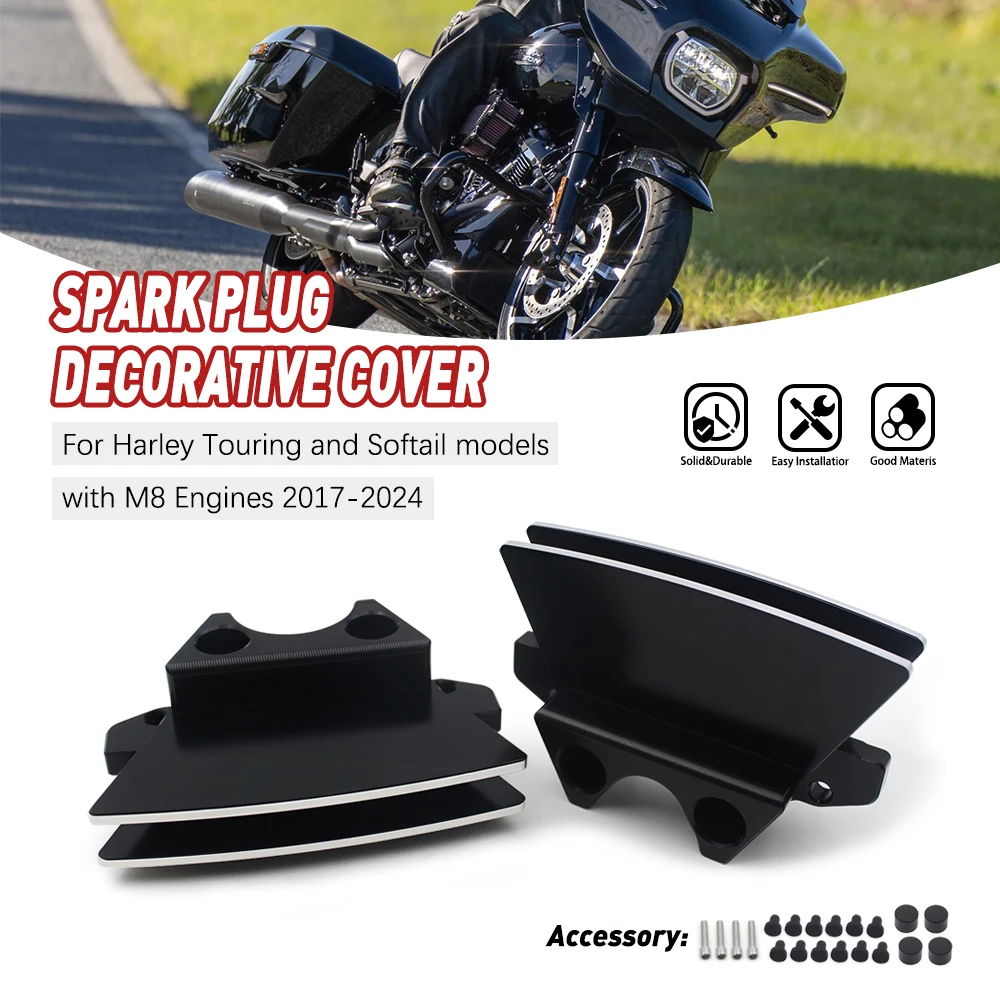 

Декоративная крышка свечи зажигания двигателя для Harley M8 Touring Road King Street Glide Special Road Electra Glide Ultra Limited 17-2023