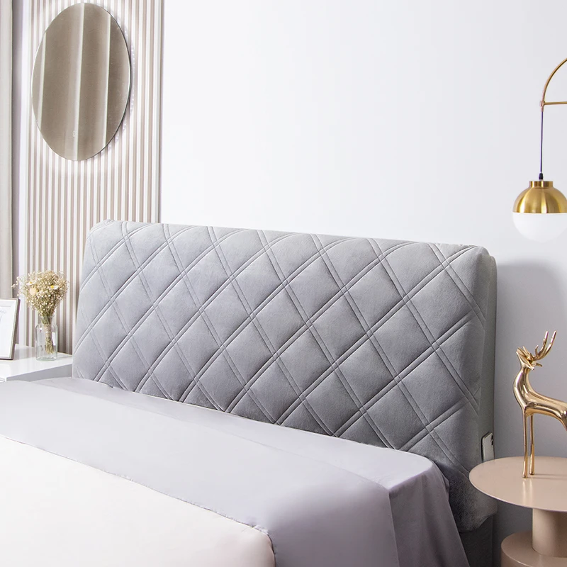 

All-Inclusive Solid Color Headboard Cover Short Plush Quilted Headboard Cover Washable Dirt-Resistant Quilted Headboard Cover