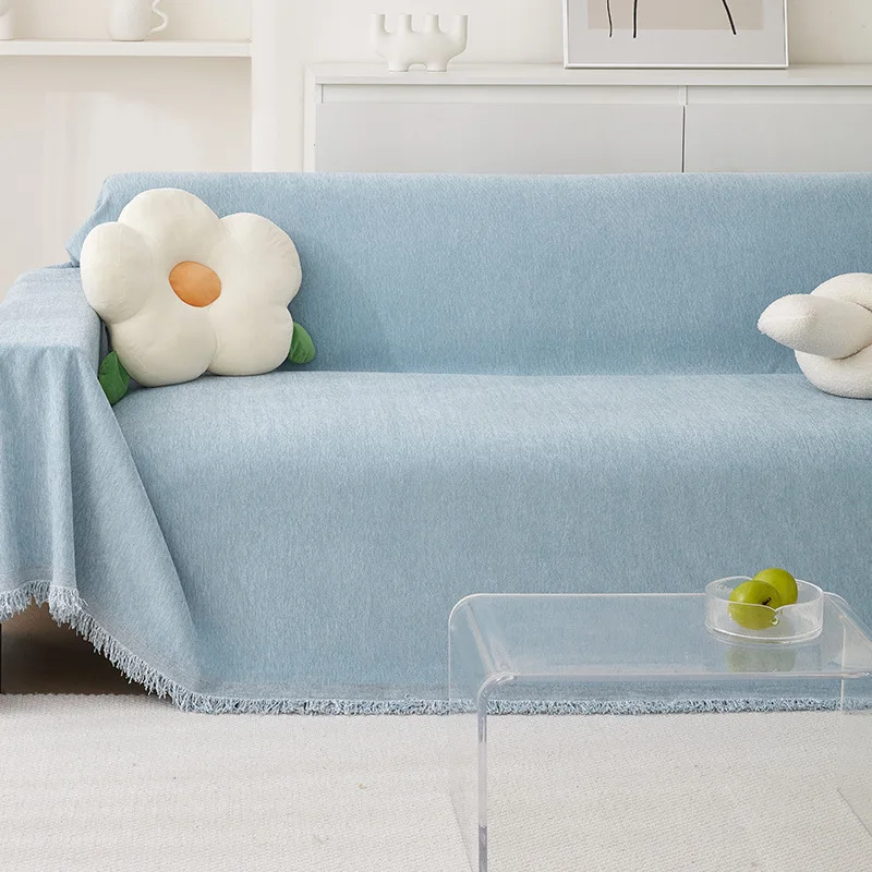 elska w jednolitym kolorze Letnia fajna narzuta na sofę Ręcznik Anty-kot Scratch Pełny koc Antypoślizgowy ręcznik kanapę dla dzieci