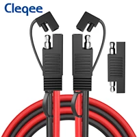 cleqee t10073 sae to sae extension cable 10awg quick disconnect wire with sae to sae polarity reverse adapter 0 3m1m2m3m6m
