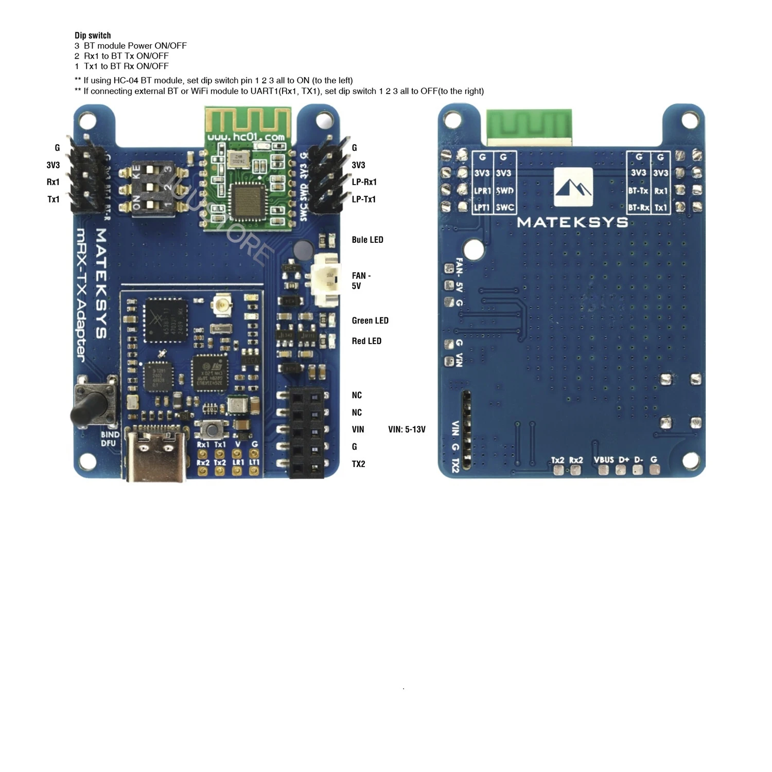 Новейший комплект модуля MATEK MLRS MAVLINK 900 МГц TX MR900-30-TX TCXO Встроенный контроллер