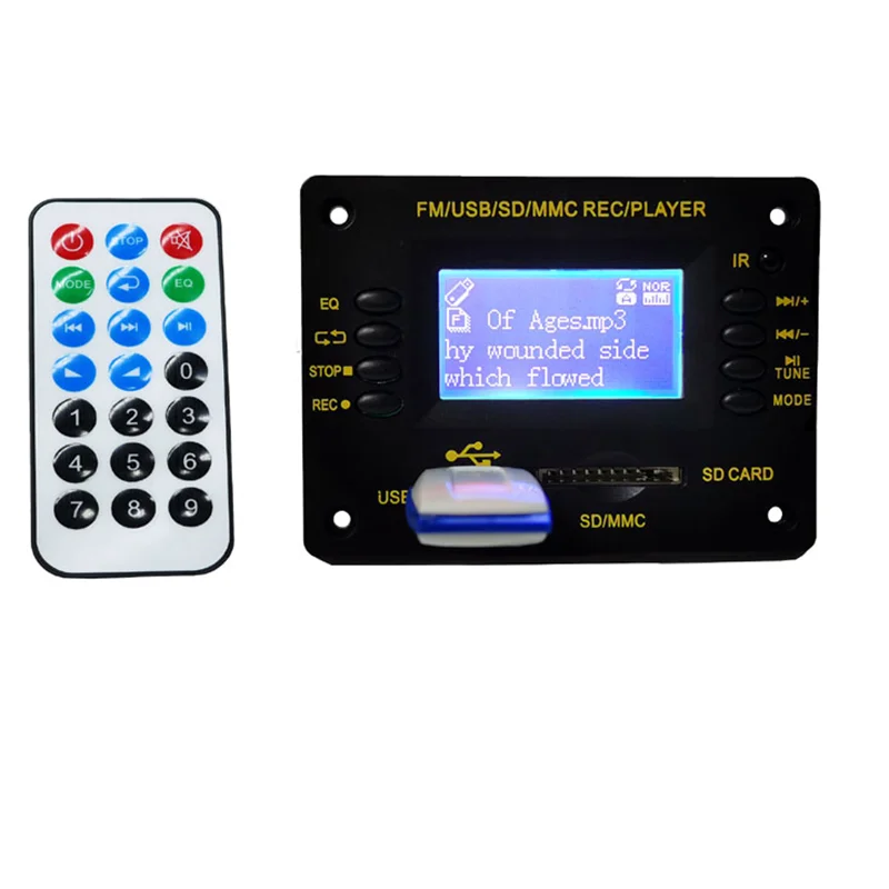 Беспроводная Плата декодера Bluetooth 4 2 5 В RM / RMVB FLAC APE BTMP4 MP3 JPEG ПЗУ AUX USB