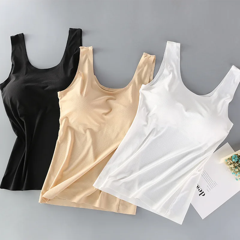Ice Silk Bras for Women Breathable Crop Tops Vest Brassiere Padded Seamless Underwear Fitness Push Up Bralette Top