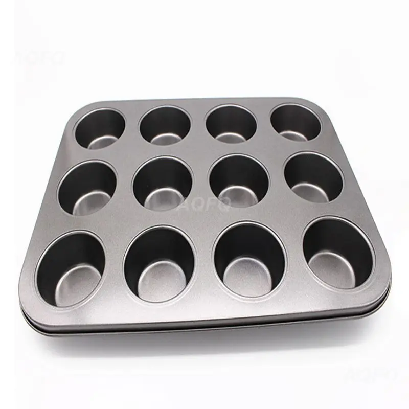 

6/12 отверстий, стандартная форма для выпечки, поднос для маффинов, сковорода для печенья из углеродистой стали, кухонные принадлежности, посуда для выпечки