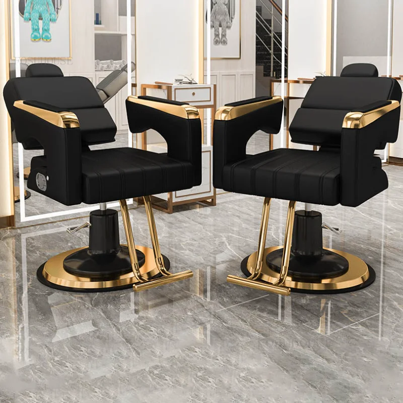 

Hair Salon Furniture Barber Chairs Beauty Salon Hairdressing Chair Professional Hair Cutting Recliner Lift Swivel Back Armchairs