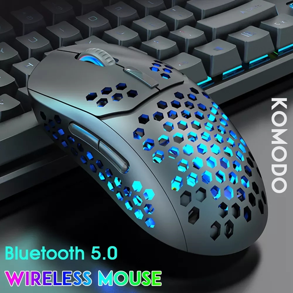 

Bluetooth Wireless Gaming Mouse 2400DPI Colorful Backlit Lightweight Honeycomb Shell Ergonomic Mice Mute For Computer Gamer
