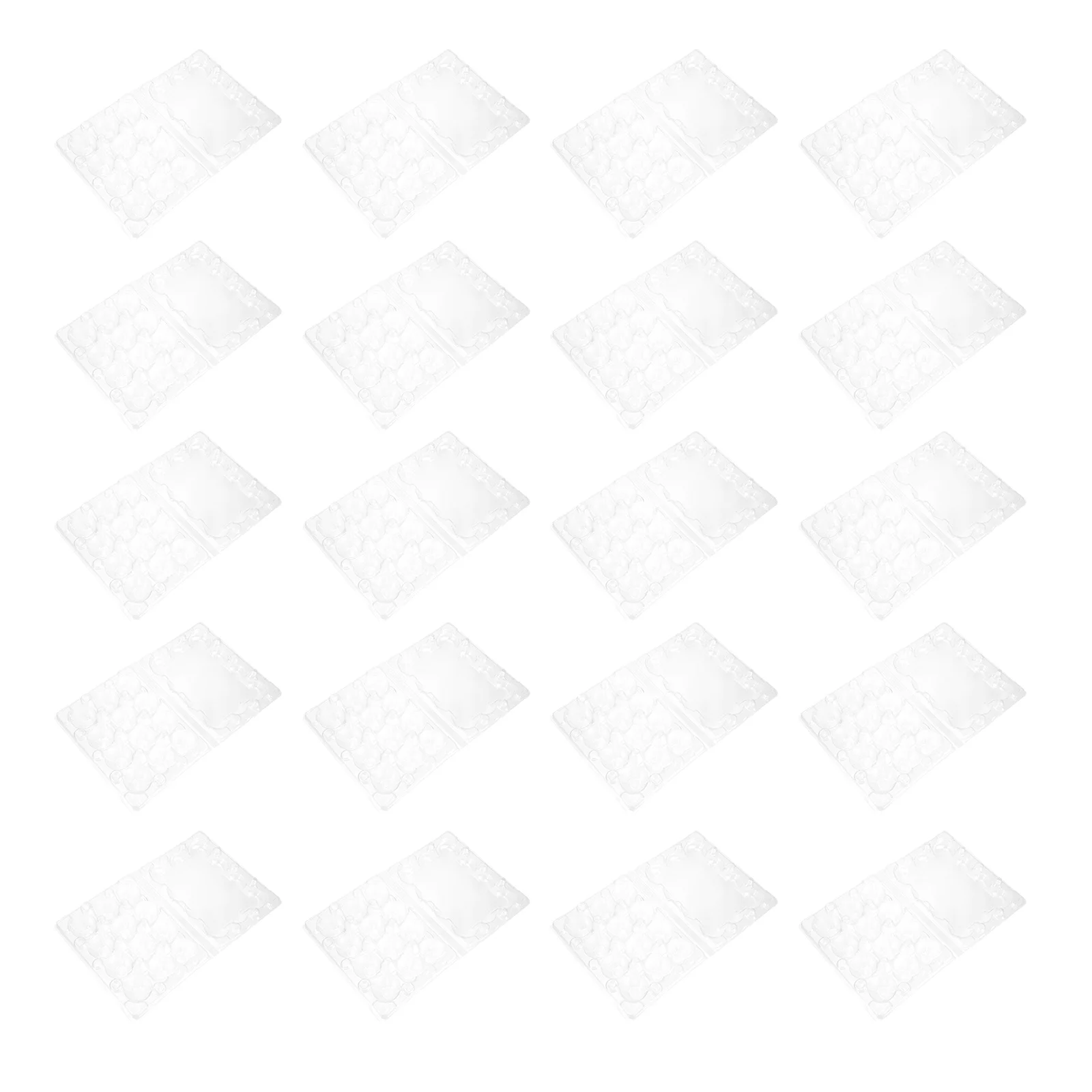

50 Pcs Quail Egg Tray Kitchen Organizer Storage Plate Clear Plastic Container Eggs Supply