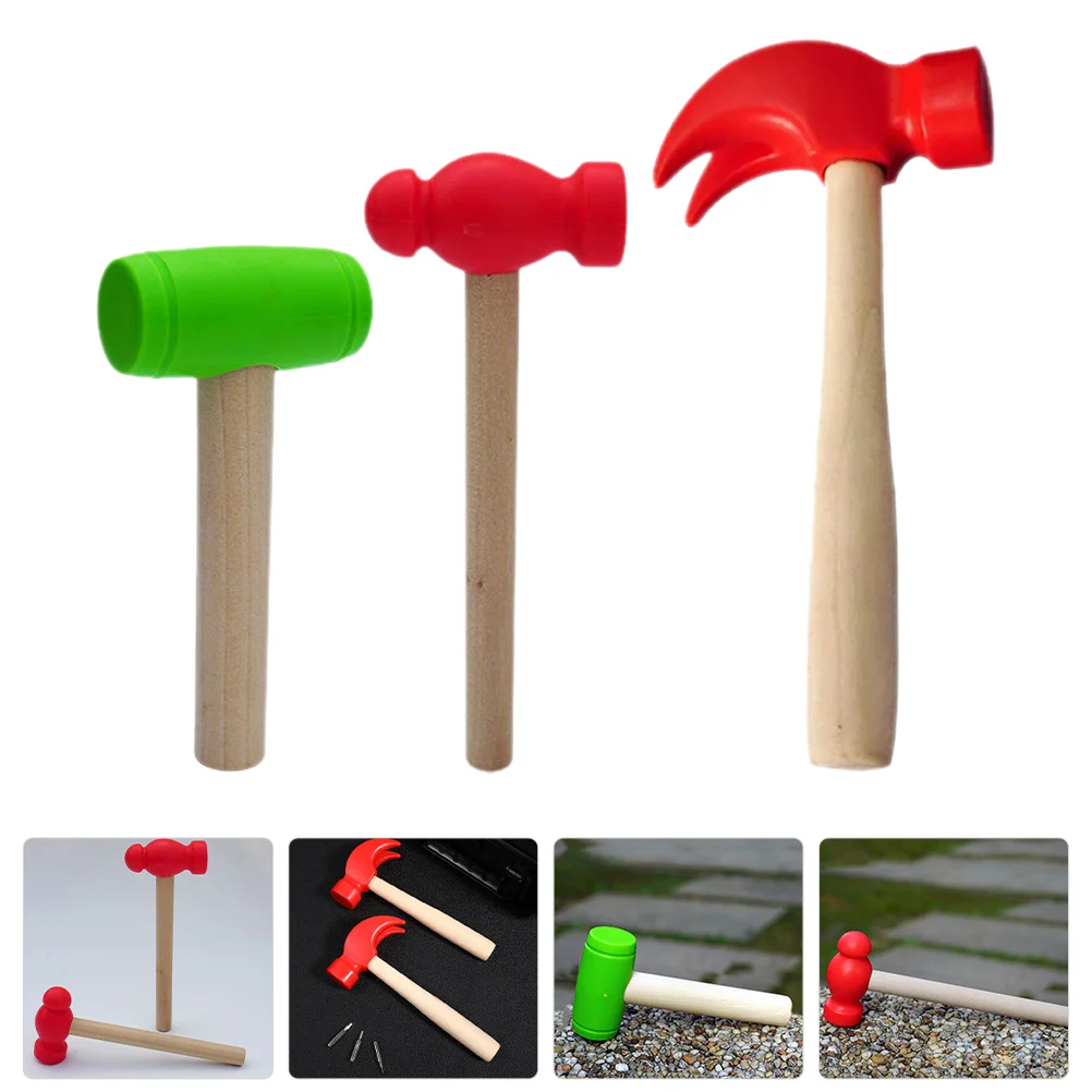 

3Pcs Hammer Toys Kids Pounding Hammers Small Hitting Pretend Toys Children Toys