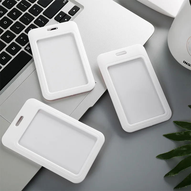 

1pc Men Women Plastic Work ID Badge Card Holder Card Case Business Case Fashion Bus Work Card Protector Cover
