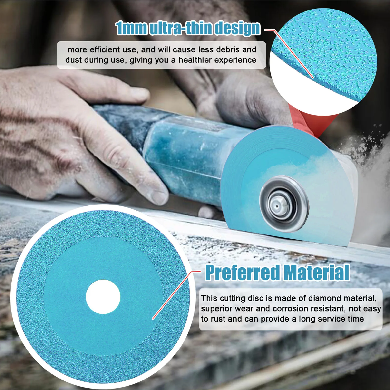 

1/2/3/6pcs 100mm Glass Cutting Disc Diamond Marble Saw Blade Ceramic Tile Jade Special Polishing Cutting Blade Grinding Disc