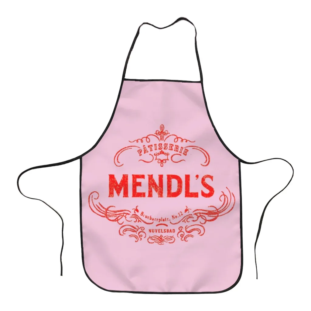 Фото Модный дизайн фартук для выпечки Mendl, логотип магазина для женщин, подарок, композитная ткань, чистящая передняя часть, домашние аксессуары для готовки №1