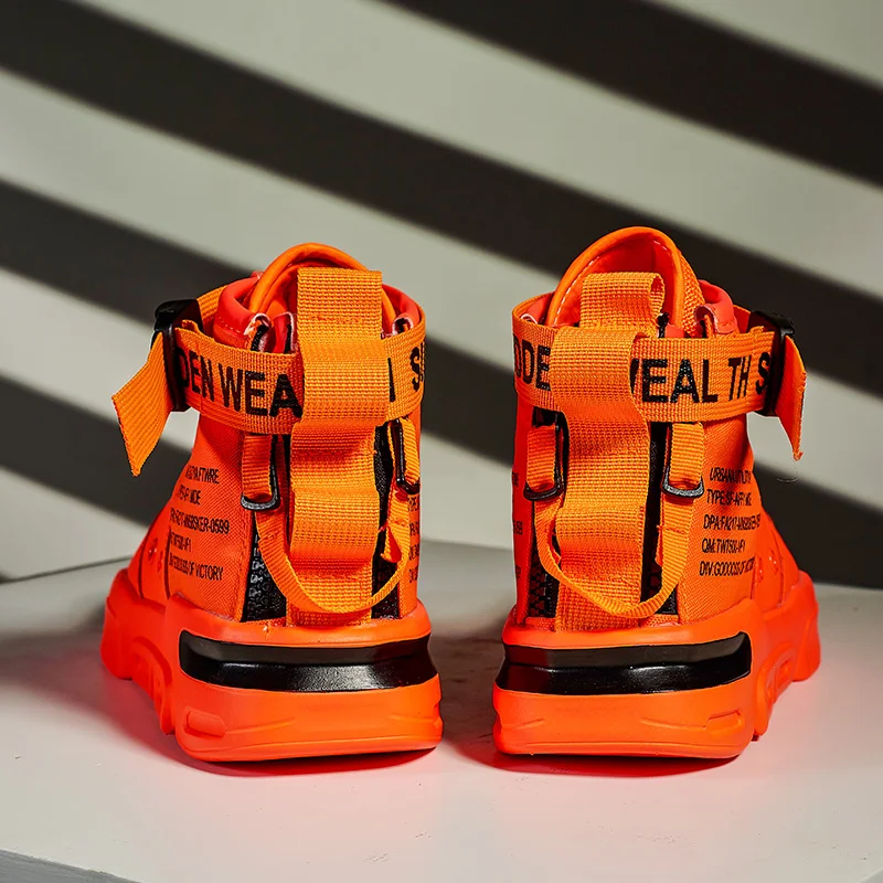 New Mens High-top Fashion Sneakers Trend Hot Sale Comfortable Man Walking Shoes Outdoor Non-slip Breathable Sport Shoes for Male