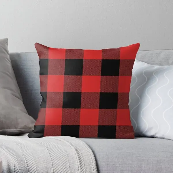 

Buffalo Check Red And Black Plaid Wide S Printing Throw Pillow Cover Office Throw Bedroom Cushion Fashion Pillows not include