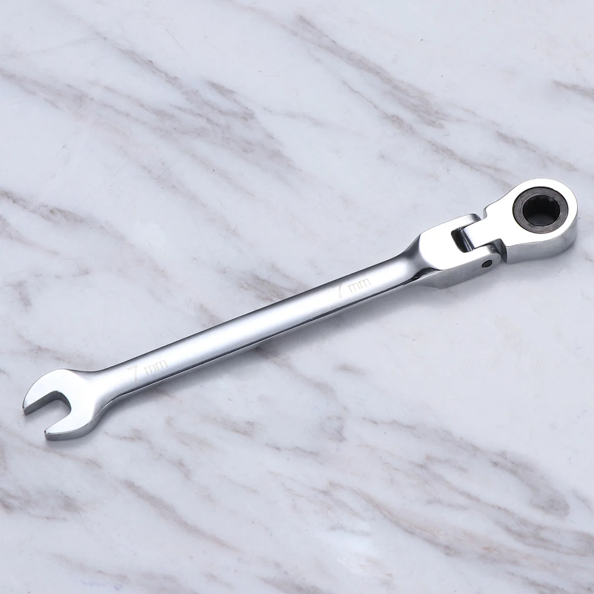 

Wrench Ratchet Head Spanner Ratcheting Set Dual Flex Swivel Tool Metric 7Mm End Flexible Rotating Wrenches Adjustable Open Box