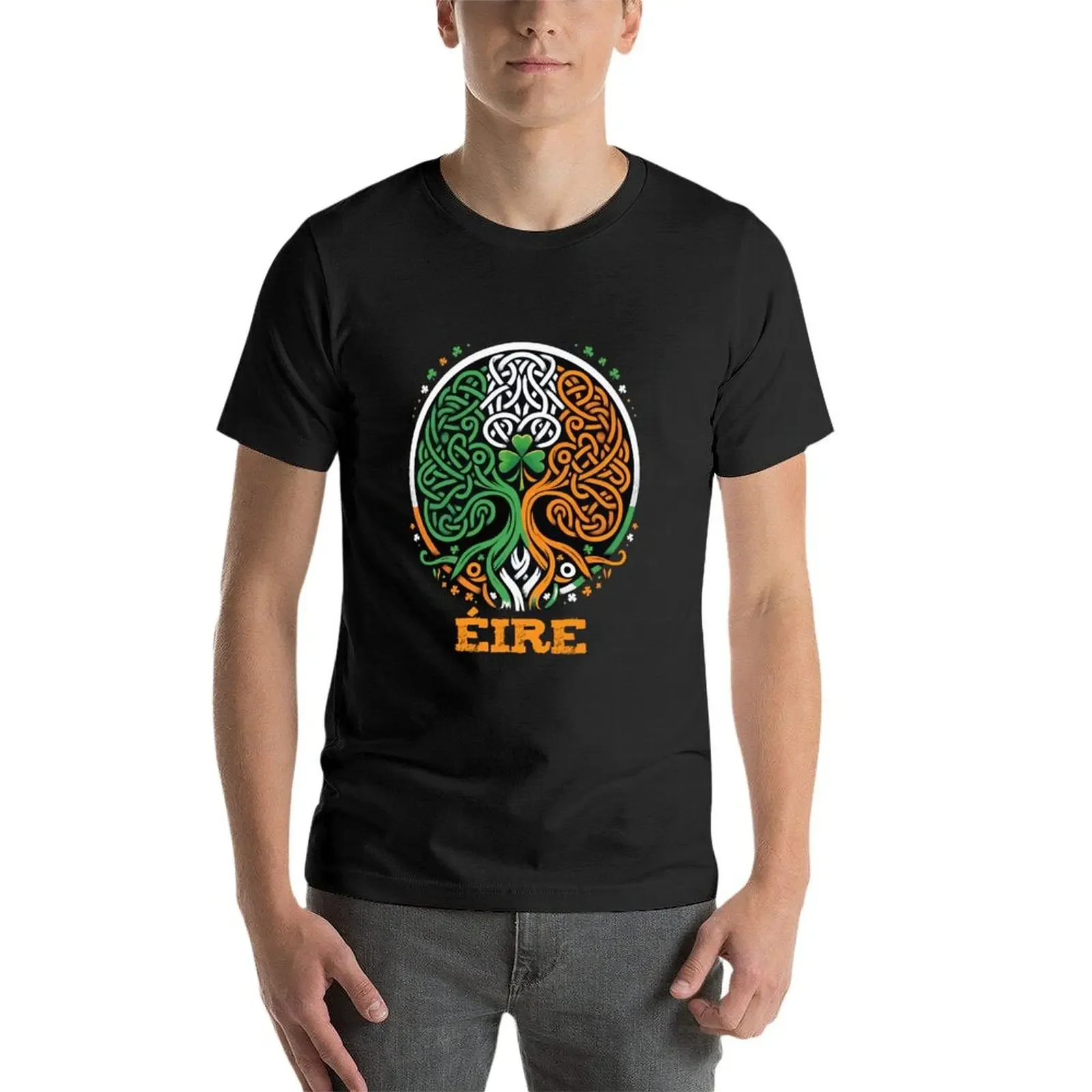 Футболка Eire Gaelic Tree of Life с кельтским искусством и ирландским трилистником