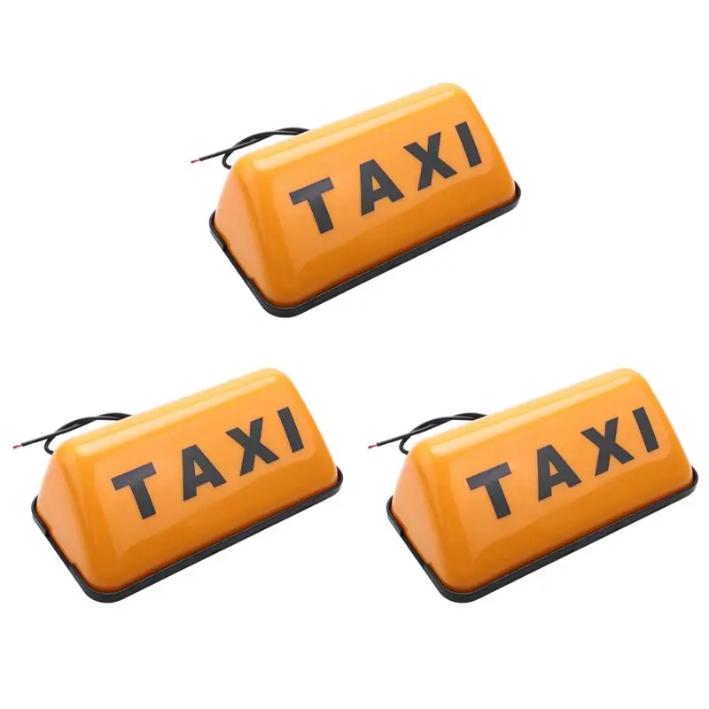 Фото Точный светодиодный индикатор-вывеска 3X TAXI, дневные ходовые огни для автомобиля, 12В 3Вт, светодиодный знак для крыши такси №1
