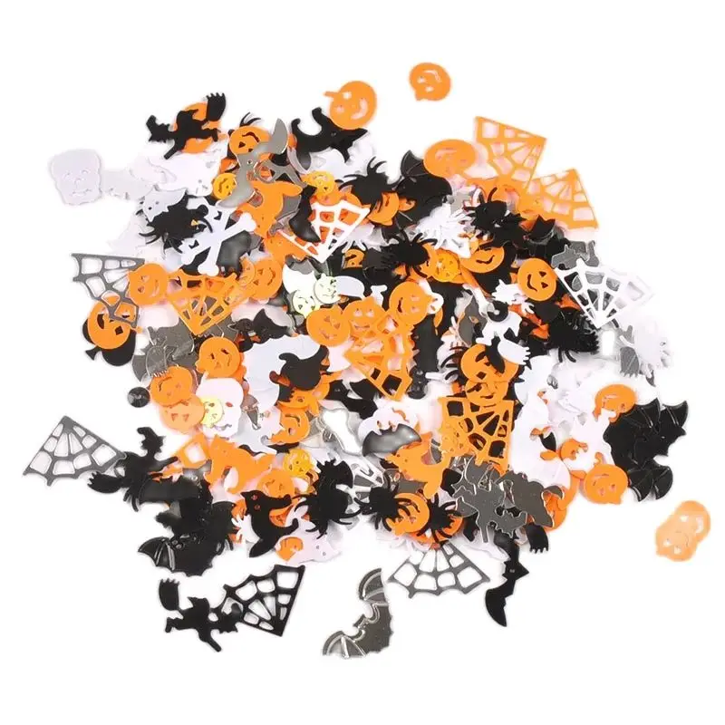 20 г 9-28 мм Хэллоуин паук/паук/гарбуз/летучая мышь смешанный узор ПВХ конфетти с