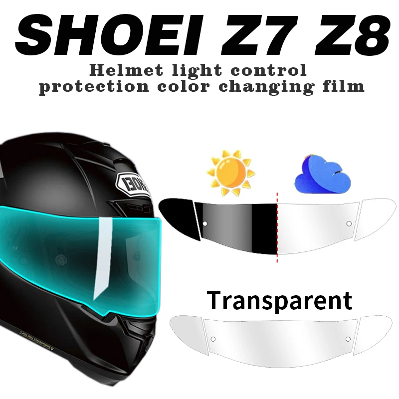 Película antiniebla para casco de motocicleta SHOEI Z7 Z8, protector solar, visera Universal, pegatina antiniebla