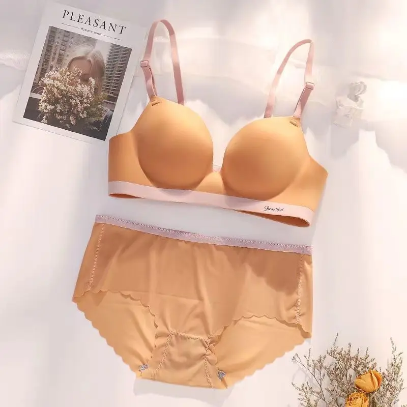 Seamless Bralette Women Push Up Bras and Panty Sets Wireless Brassiere Sexy Ladies Underwear Panties Set Lingerie Outfit