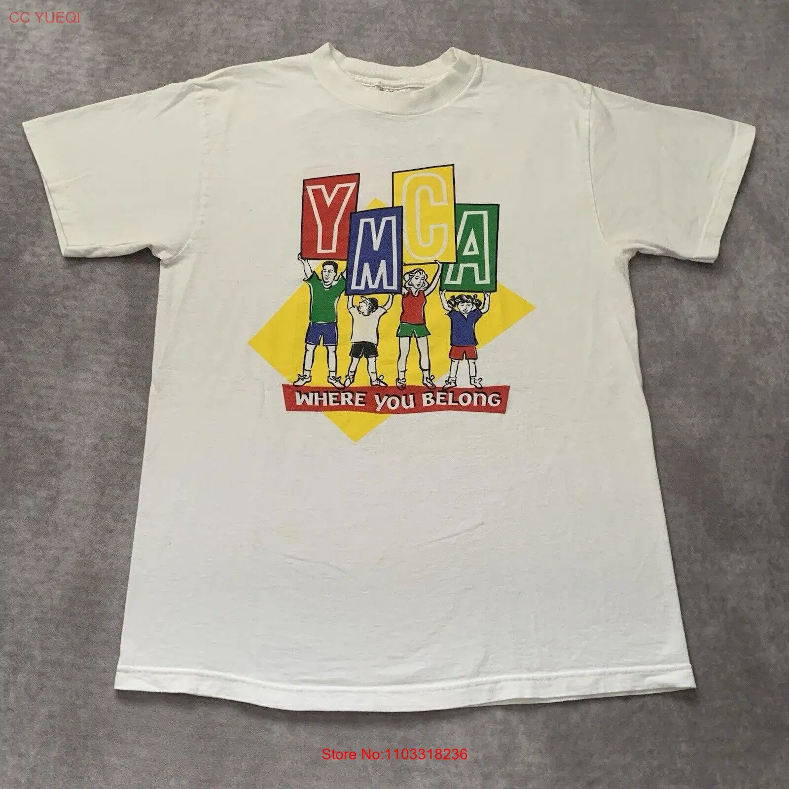 Винтажная двухсторонняя графическая рубашка YMCA 90-х размеров M I Back Y