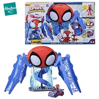 hasbro marvel spidey and his amazing friends spider web quarters playset lights sounds action figure car toys for children gift