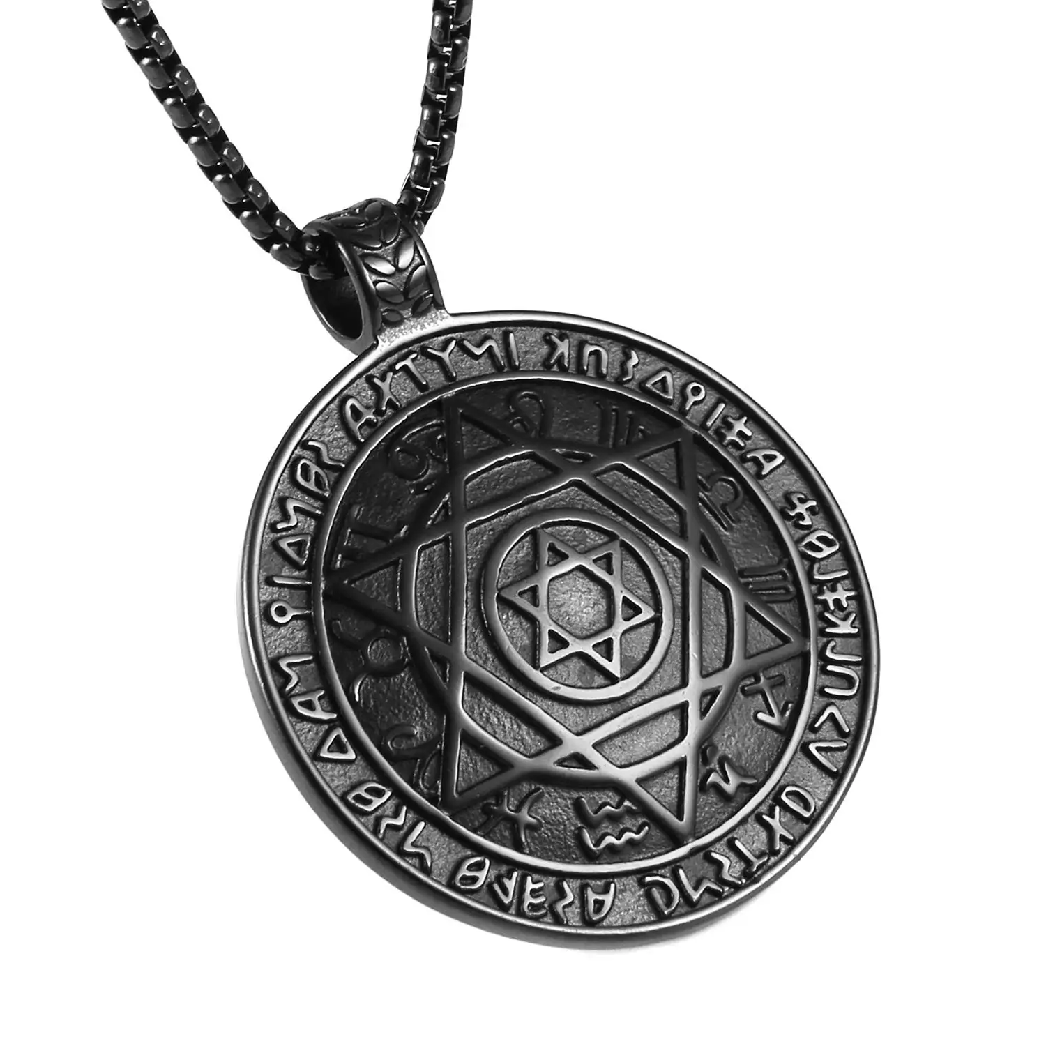 HZMAN печать Соломона шестиконечная звезда 12 созвездий искусственная сталь для