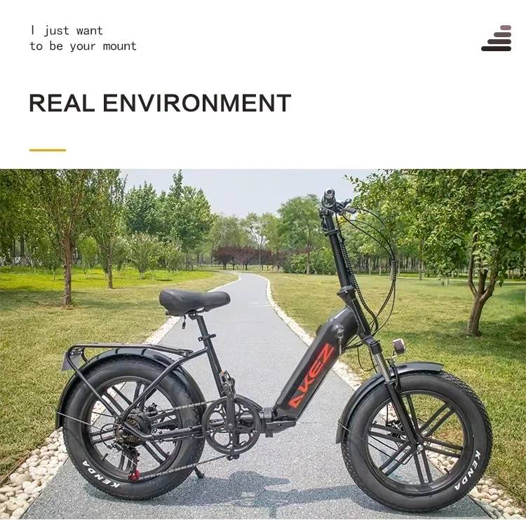 Фото AKEZ 500W 48V Электрический складной велосипед для взрослых из алюминиевого сплава, женский 20-дюймовый высокоскоростной 20*4.0 Fat Tire Snow Электрический велосипед для электровелосипеда №3