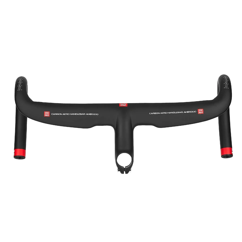 2022 New ZNIINO black Full Carbon Fiber Integrated Road Bicycle Handlebar Bike Handle Bent bars with stem 400/420/440mm