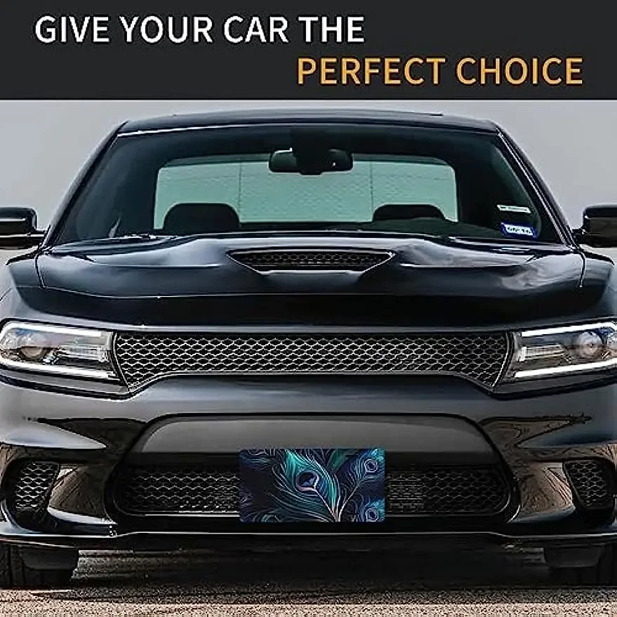 Чехол для номерного знака с павлиньими перьями крутой павлин алюминиевые