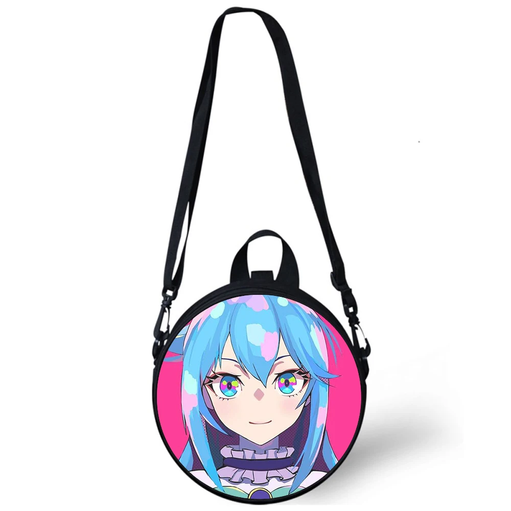 Konosuba Aqua cute Anime Child kindergarten Bag 3D Print Crossbody Shoulder Bags For School Women Mini Round Bagpacks Rugtas Bag