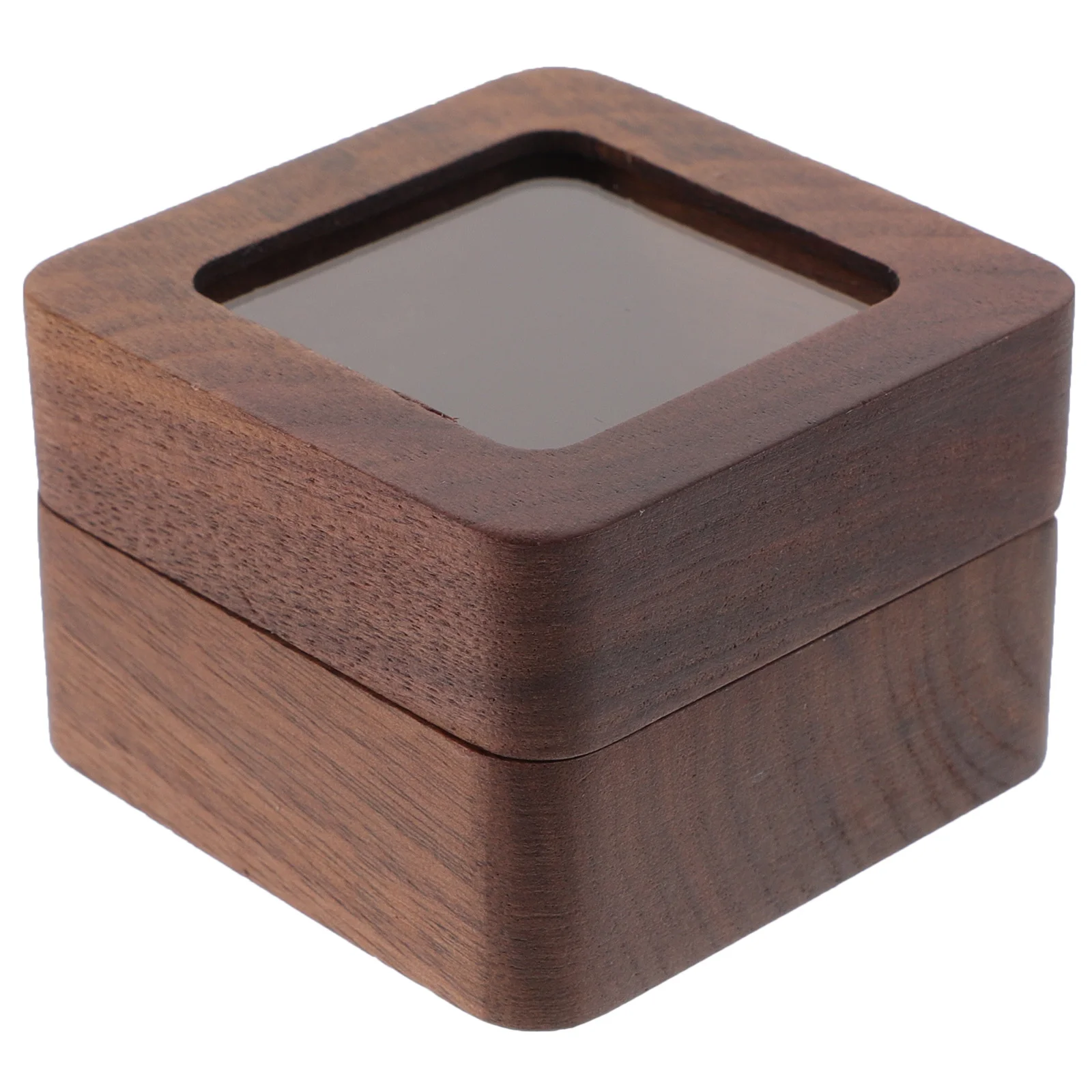 

Wooden Box Ring Holder Wedding Ceremony Engagement Storage Trinkets Flannel Case Rings Man